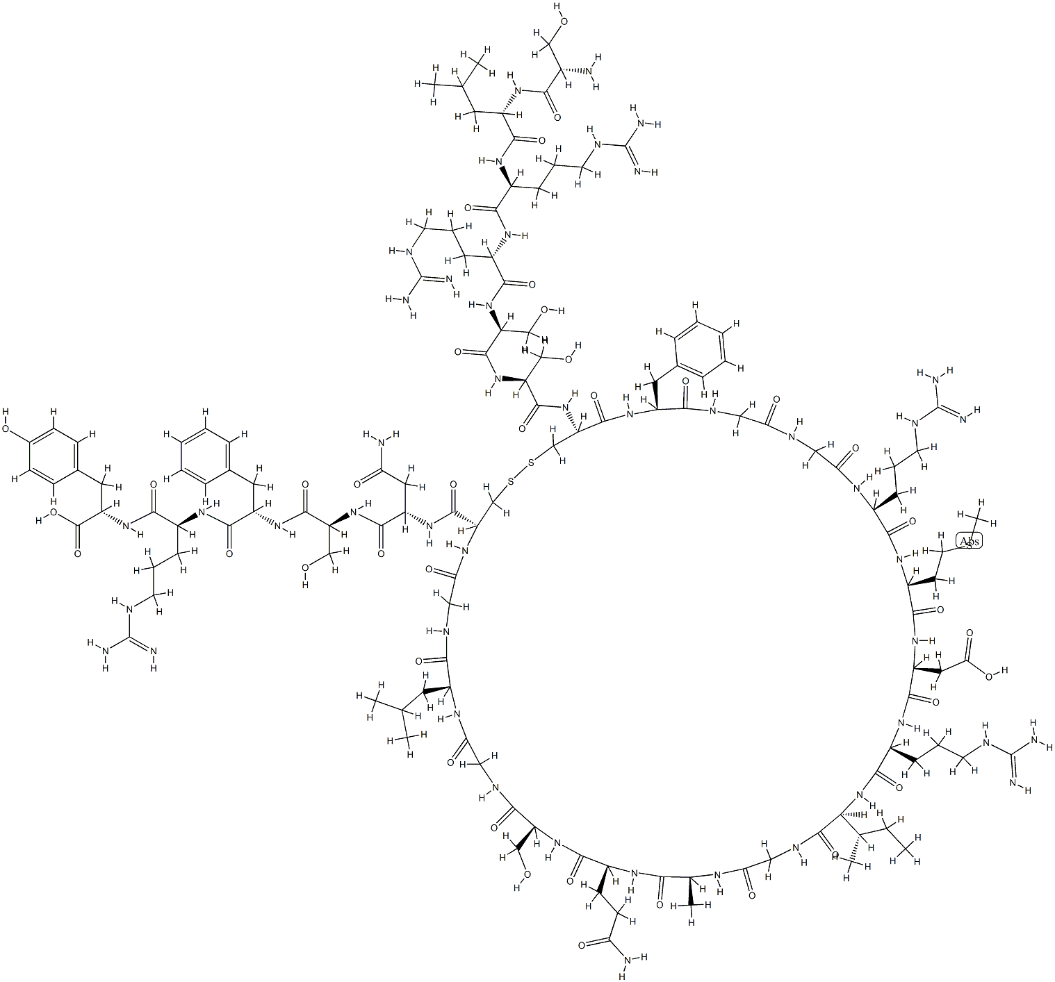人心钠肽(ANP)ELISA试剂盒, 85637-73-6, 结构式