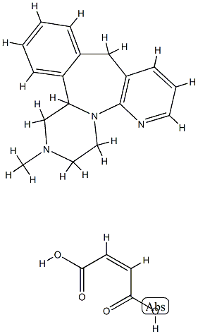 (±)-1,2,3,4,10,14b-hexahydro-2-methylpyrazino[2,1-a]pyrido[2,3-c][2]benzazepine maleate (1:1) 结构式