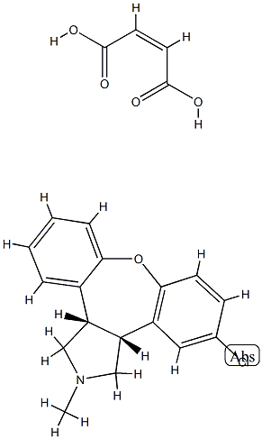 cis-5-chloro-2,3,3a,12b-tetrahydro-2-methyl-1H-dibenz[2,3:6,7]oxepino[4,5-c]pyrrole maleate ,85650-55-1,结构式