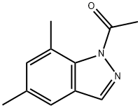 Isoindazole,  1-acetyl-5,7-dimethyl-  (3CI) 结构式