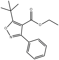4-Isoxazolecarboxylicacid,5-tert-butyl-3-phenyl-,Etester(4CI) 结构式