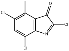 3-Pseudoindolone,  2,5,7-trichloro-4-methyl-  (3CI) 结构式