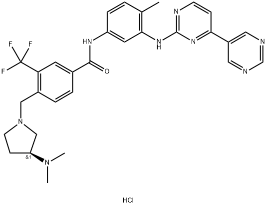 N-[3-([4,5'-bipyriMidin]-2-ylaMino)-4-Methylphenyl]-4-[[(3S)-3-(diMethylaMino)-1-pyrrolidinyl]Methyl]-3-(trifluoroMethyl)-benzaMide, (HCl salt) Structure