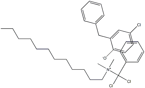 (ar,ar-dichlorobenzyl)dodecyldimethylammonium 4-chloro-alpha-phenyl-o-cresolate Structure