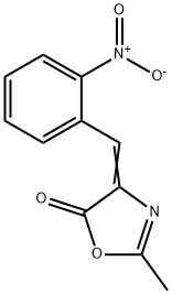 5(4H)-Oxazolone, 2-Methyl-4-[(2-nitrophenyl)Methylene]- 化学構造式