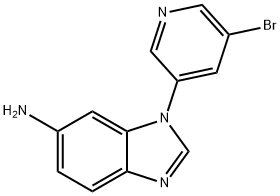 1-(5-溴吡啶-3-基)-1H-苯并[D]咪唑基-6-胺,860301-36-6,结构式