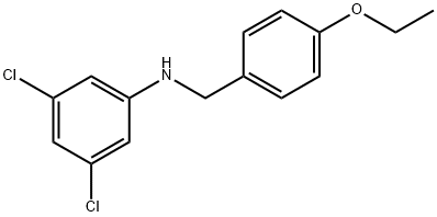 3,5-dichloro-N-[(4-ethoxyphenyl)methyl]aniline, 861232-46-4, 结构式