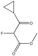 Cyclopropanepropanoic  acid,  -alpha--fluoro--bta--oxo-,  methyl  ester Structure