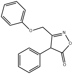 5(4)-Isoxazolone,  3-(phenoxymethyl)-4-phenyl-  (1CI) 化学構造式