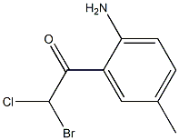 Acetophenone,  2-amino--alpha--bromo--alpha--chloro-5-methyl-  (1CI) 化学構造式