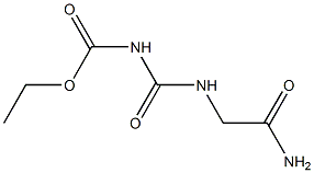 Allophanic  acid,  -gamma--(carbamylmethyl)-,  Et  ester  (2CI) Struktur