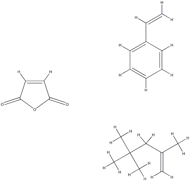 2,5-Furandione, polymer with ethenylbenzene and 2,4,4-trimethyl-1-pentene,86220-52-2,结构式