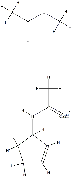 cis-4-Acetamidocyclopent-2-ene methyl acetate 化学構造式
