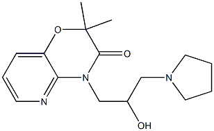 10-(2-hydroxy-3-pyrrolidin-1-yl-propyl)-8,8-dimethyl-7-oxa-2,10-diazab icyclo[4.4.0]deca-2,4,11-trien-9-one Structure