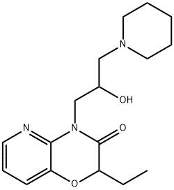 8-ethyl-10-[2-hydroxy-3-(1-piperidyl)propyl]-7-oxa-2,10-diazabicyclo[4 .4.0]deca-2,4,11-trien-9-one Structure