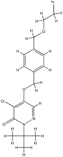 フルルピリダズ (18F) 化学構造式