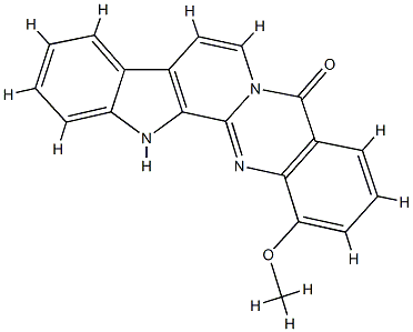Indolo[2,3:3,4]pyrido[2,1-b]quinazolin-5(13H)-one,  1-methoxy- Structure