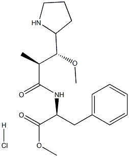 L-Phenylalanine, N-[(2R,3R)-3-methoxy-2-methyl-1-oxo-3-(2S)-2-pyrrolidinylpropyl]-, methyl ester, monohydrochloride (9CI)|(S)-2-((2R,3R)-3-甲氧基-2-甲基-3 - ((S) - 吡咯烷-2-基)丙酰氨基)