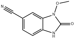 1H-Benzimidazole-5-carbonitrile,2,3-dihydro-3-methoxy-2-oxo-(9CI),86465-37-4,结构式