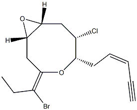 (1S,3Z,8R)-3-(1-Bromopropylidene)-6β-chloro-5β-[(Z)-2-penten-4-ynyl]-4,9-dioxabicyclo[6.1.0]nonane|