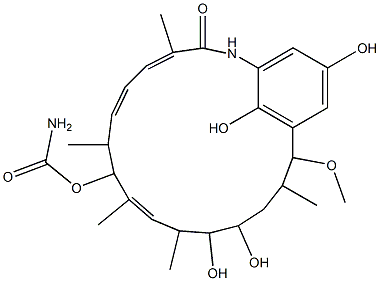 86782-16-3 [(4E,6E,10E)-13,14,20,22-tetrahydroxy-17-methoxy-4,8,10,12,16-pentamet hyl-3-oxo-2-azabicyclo[16.3.1]docosa-4,6,10,19,21,23-hexaen-9-yl] carb amate