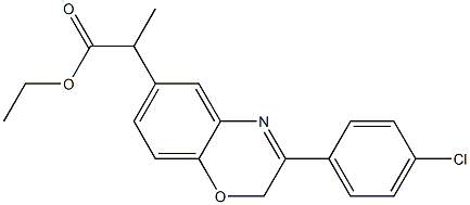 ethyl 2-[8-(4-chlorophenyl)-10-oxa-7-azabicyclo[4.4.0]deca-2,4,7,11-te traen-4-yl]propanoate 结构式