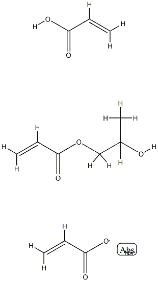 2-丙烯酸与2-丙烯酸-2-羟基丙酯和2-丙烯酸钠盐的聚合物,86864-96-2,结构式