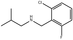 [(2-クロロ-6-フルオロフェニル)メチル](2-メチルプロピル)アミン 化学構造式