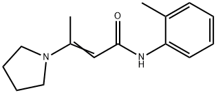 N-(2-甲苯基)-3-吡咯烷基-2-丁烯酰氨,871126-31-7,结构式
