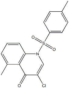 4(1)-Quinolone,  3-chloro-5-methyl-1-p-tolylsulfonyl-  (2CI) 结构式