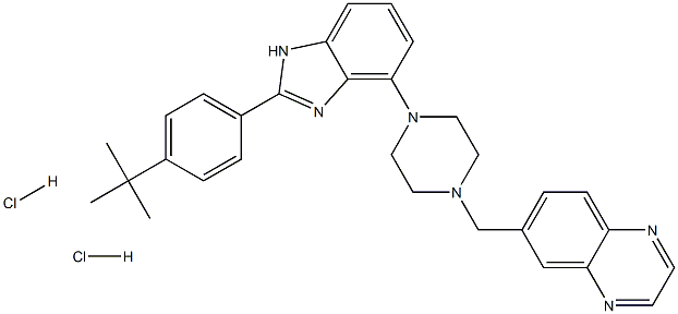 6-[[4-[2-[4-(1,1-Dimethylethyl)phenyl]-1H-benzimidazol-7-yl]-i-piperazinyl]methyl]-quinoxalinedihydrochloride|