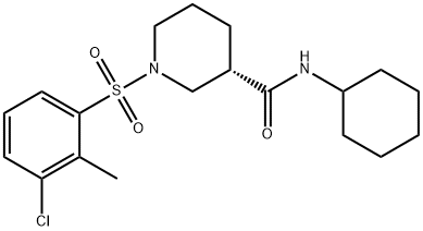 (3S)-1-[(3-chloro-2-methylbenzene)sulfonyl]-
N-cyclohexylpiperidine-3-carboxamide|(S)-1-((3-氯-2-甲基苯基)磺酰基)-N-环己基哌啶-3-甲酰胺