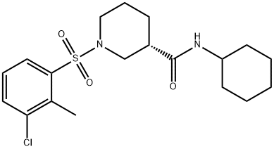 (3S)-1-[(3-chloro-2-methylbenzene)sulfonyl]-
N-cyclohexylpiperidine-3-carboxamide