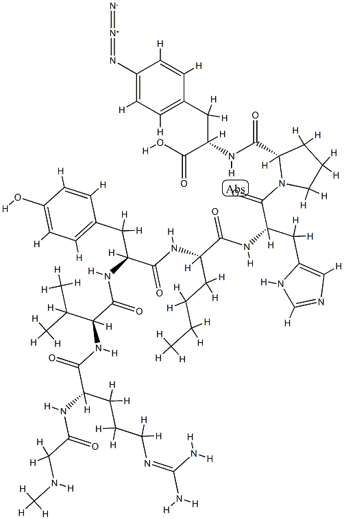 angiotensin II, Sar(1)-4-azido-Phe(8)-,87262-02-0,结构式