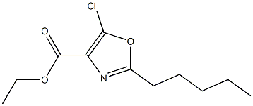 4-Oxazolecarboxylicacid,5-chloro-2-pentyl-,ethylester(5CI),872806-14-9,结构式