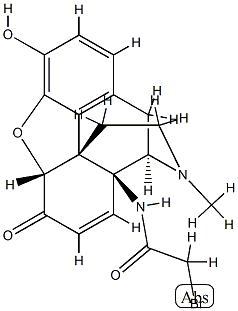 14-(2-bromoacetamido)morphinone 结构式