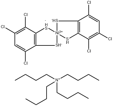 Tetrabutylammonium bis(3,4,6-trichloro-1,2-benzene-dithiolato)nickelate Struktur