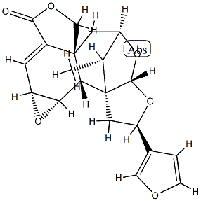 (2R,6aS,12S)-2α-(3-Furanyl)-1,2,5,6,11aα,11bα-hexahydro-12-methyl-3aαH-5β,11cβ-methanodifuro[3,2-a:3',4'-f]oxireno[i][3]benzooxepin-9(10aαH)-one Structure