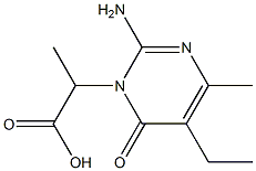 1(2H)-Pyrimidineacetic  acid,  5-ethyl-3,6-dihydro-2-imino--alpha-,4-dimethyl-6-oxo-  (5CI) Structure