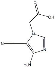 1H-Imidazole-1-aceticacid,4-amino-5-cyano-(9CI) 化学構造式