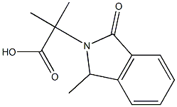 2-Isoindolineacetic  acid,  -alpha-,-alpha-,1-trimethyl-3-oxo-  (5CI) Struktur