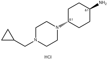 CyclohexanaMine, 4-[4-(cyclopropylMethyl)-1-piperazinyl]-, (Hydrochloride) , trans- Struktur