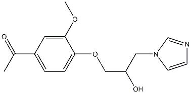 1-{4-[2-hydroxy-3-(1H-imidazol-1-yl)propoxy]-3-methoxyphenyl}ethanone 化学構造式