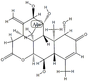 (11R)-11,20-Epoxy-1β,6α,11,12α-tetrahydroxypicrasa-3,13(21)-diene-2,16-dione 结构式