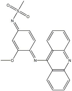 (NZ)-N-(4-acridin-9-ylimino-3-methoxy-1-cyclohexa-2,5-dienylidene)meth anesulfonamide,87764-57-6,结构式