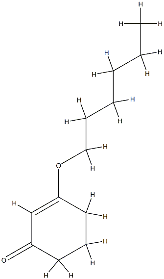 2-Cyclohexen-1-one,3-(hexyloxy)-(9CI) 化学構造式