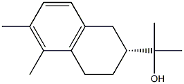 (R)-1,2,3,4-テトラヒドロ-α,α,5,6-テトラメチル-2-ナフタレンメタノール 化学構造式