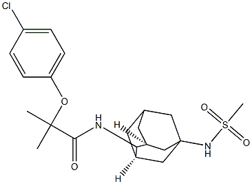 2-(4-Chlorophenoxy)-2-methyl-N-[5-[(methylsulfonyl)amino]tricyclo[3.3.1.13,7]dec-2-yl]-propanamide Struktur