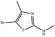 5-溴-N,4-二甲基噻唑-2-胺,878890-10-9,结构式