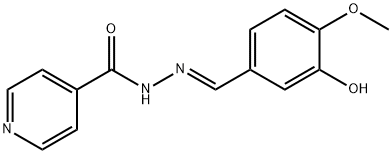 (E)-N-(3-hydroxy-4-methoxybenzylidene)isonicotinohydrazide,879121-84-3,结构式